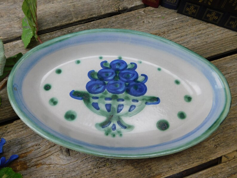 Bouquet Hadley 11 34 Oval Serving Bowl Oval Vegetable Bowl Large Vintage M KY Louisville A