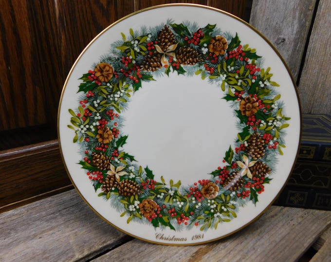 Vintage Lenox Collectors Plate Colonial Christmas Wreath Etsy