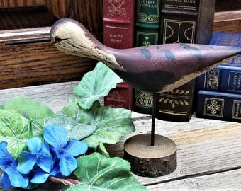 J A Labbe Hand Carved Bird Shorebird - Decoys - JJ Decoys - Vintage