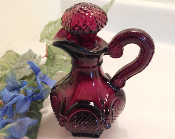 Vintage 1876 Avon Cape Cod - Ruby Red Cruet - Etsy
