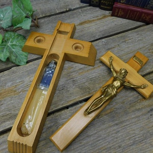 Vintage Solid Maple Last Rites Crucifix and Traveling Altar - Etsy