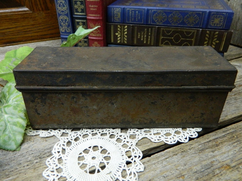 Antique Vintage Metal Hardware Box Etsy