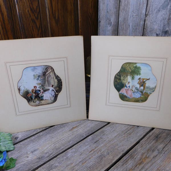 Set de 2 Gravures Nicolas Lancret - L’Innocence Giclée Print et La Lecon de Musique Gidee Print