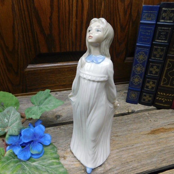 Vintage Tengra Valencia Spain Porcelain Statue Woman in Robe