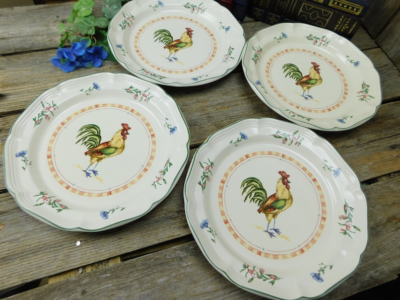 Set of 4 Vintage Mikasa Bon Jour Dinner Plates