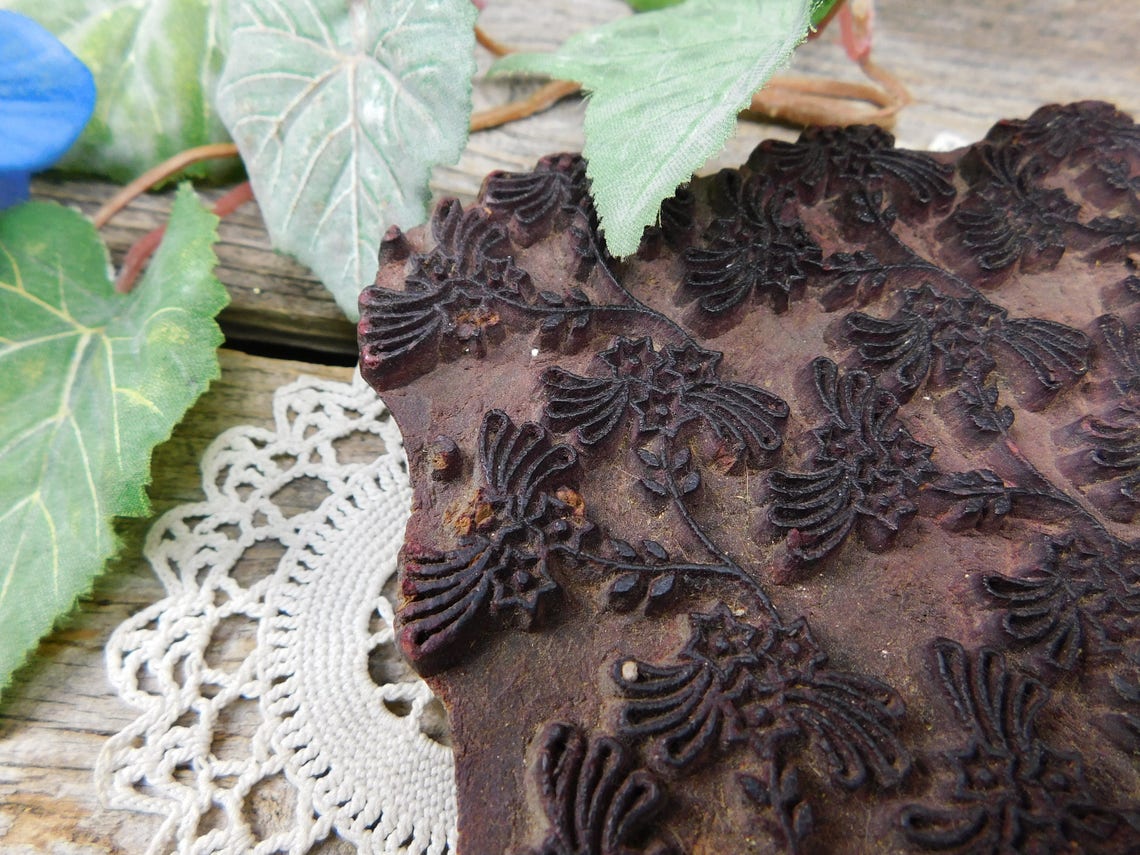 Vintage Wood Carved Wallpaper Fabric Printing Block - Etsy