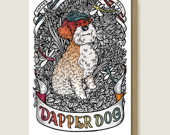 Dapper Dog Greeting Card