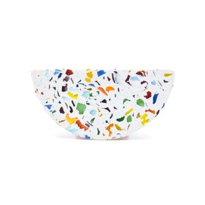 Recycled Glass Terrazzo Knob 7 cm, Half Moon Color Handle, Semicircular Handle, Kitchen and Bathroom Knob, Cabinet Handle, Furniture Knob