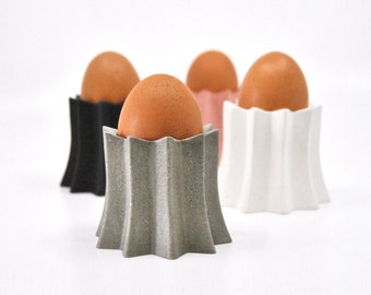 Egg holder SET OF 2, Modern concrete egg cup, Breakfast, kitchen accessory, kichenware, Concrete Decor