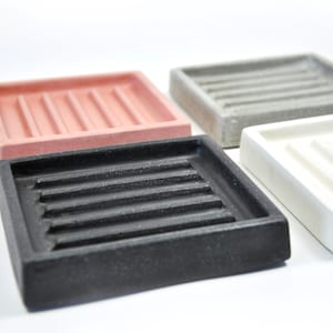 Original draining soap holder Beautiful GREY concrete soap dish Modern Soap Dish My own LOVE design Bathroom Accessories Soap Tray