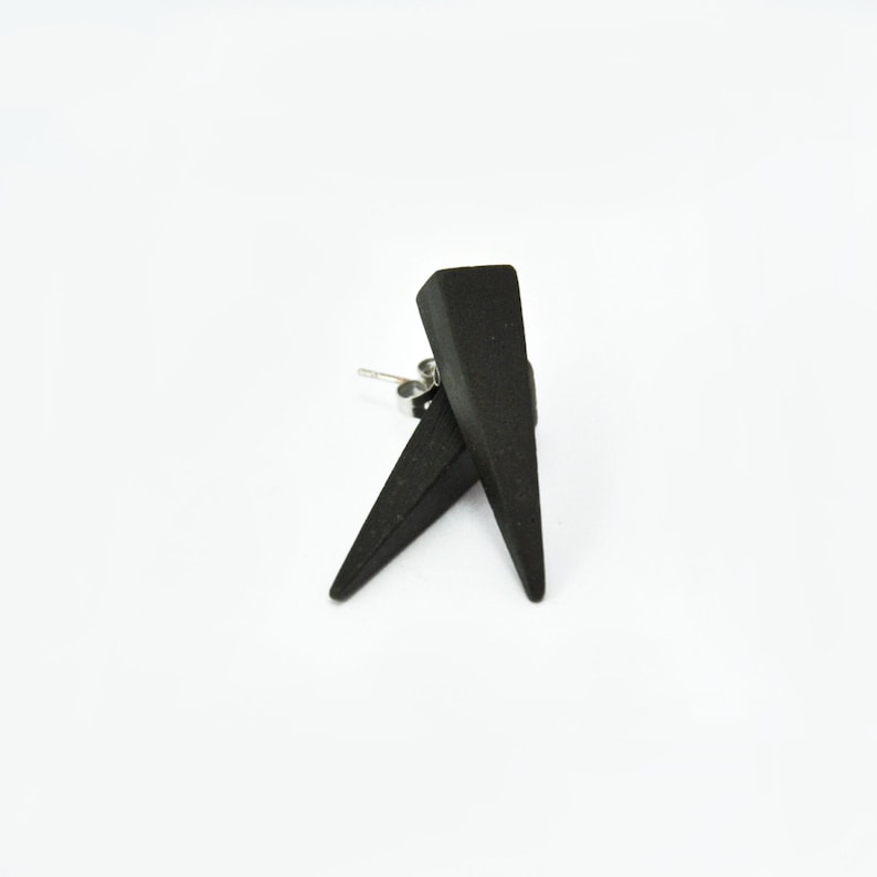 Triangular earrings Contemporary jewelry Architect for gift Concrete earrings Geometric earrings Modern cement jewelry