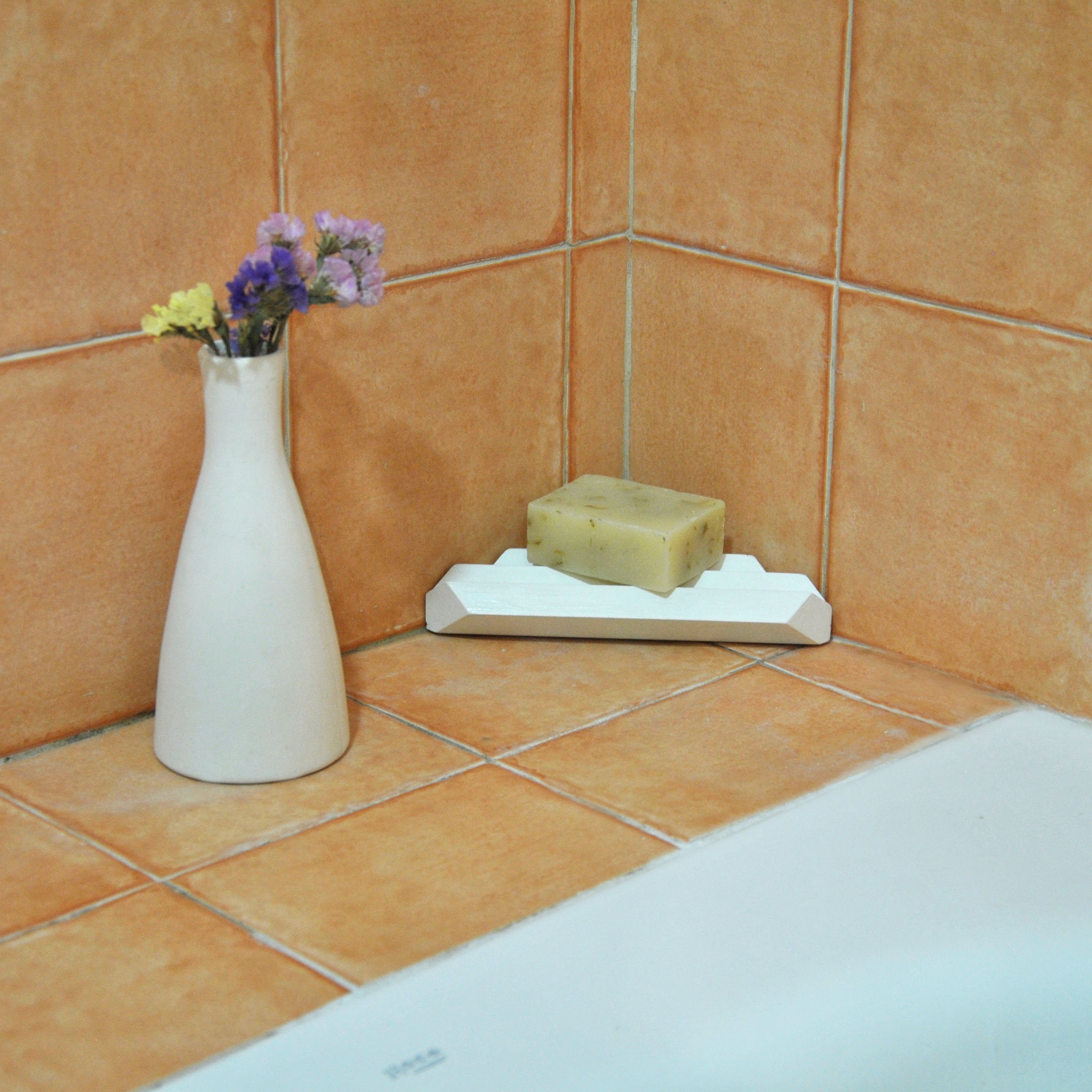 Concrete Shower Soap Dish, Triangle, Seifenschale, Bathroom