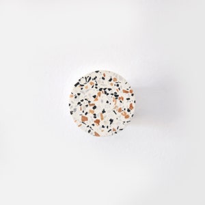 Terrazzo handdoekmuurhaak 5 cm, moderne entreekapstok, verandahanger, decoratieve ronde haken, keukenhangers, wandhanddoekhanger, muurpin afbeelding 6