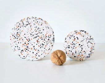 Gancio da parete in terrazzo 10 cm e 7 cm, appendiabiti da ingresso moderno, appendiabiti per portico, ganci rotondi decorativi fatti a mano, piolo da muro