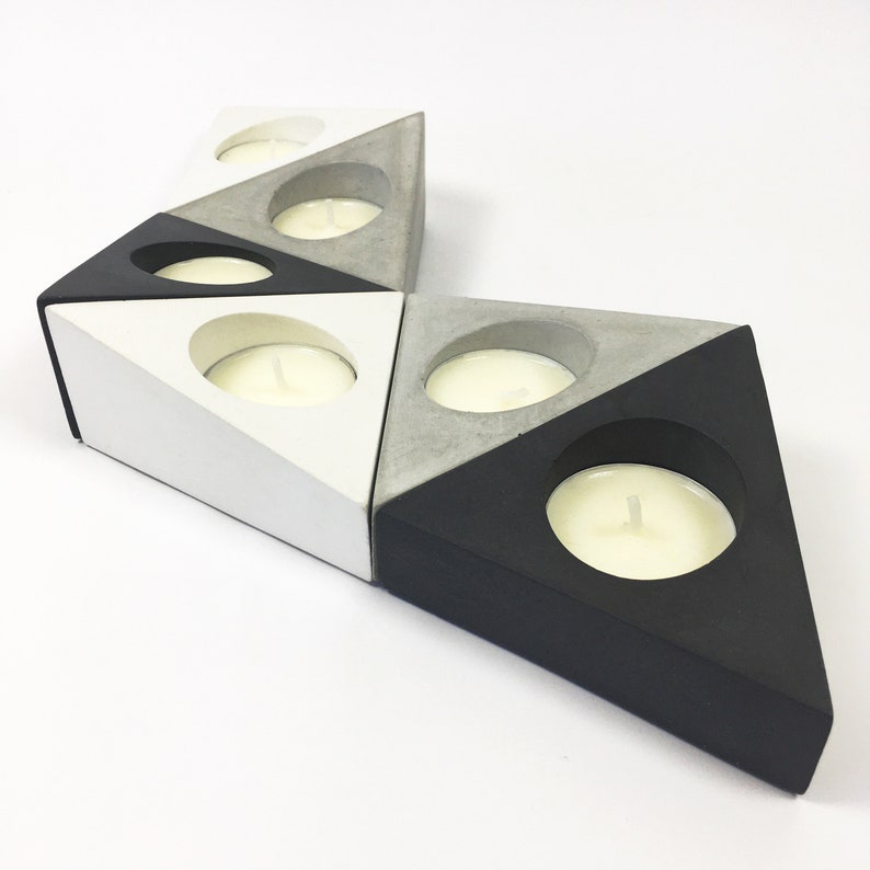 Concrete Candle Holder Tea Light Concrete Candle Holders Etsy