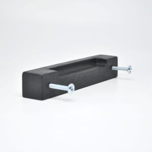 Handcrafted Black Concrete Cabinet Knob - Modern Drawer Pull 14cm