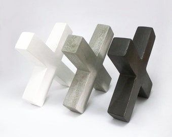 bookend concrete letter Modern cement bookends industrial beton paperweight gift for architects