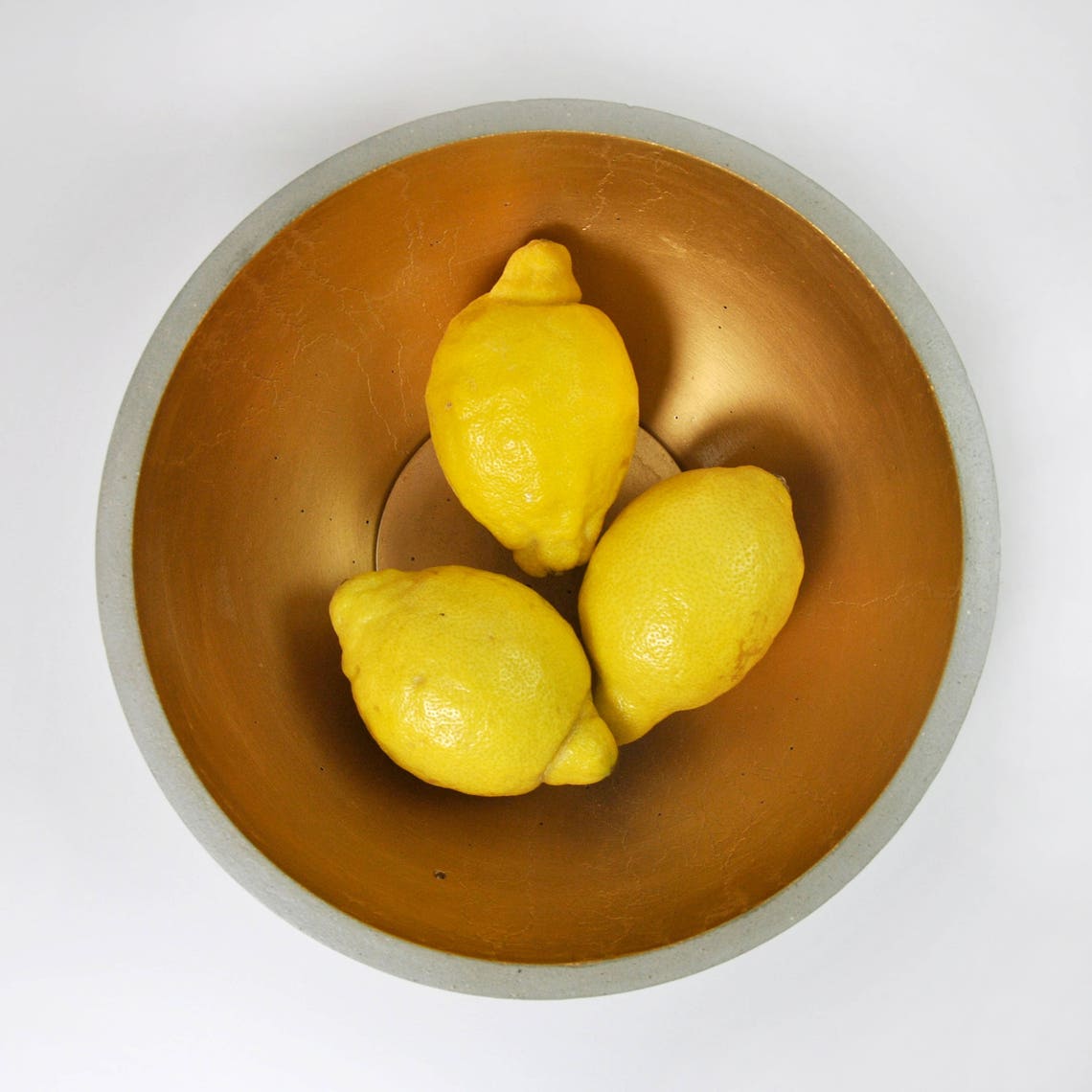 Golden concrete fruit bowl Beton bowl Cement bowl. Christmas Etsy
