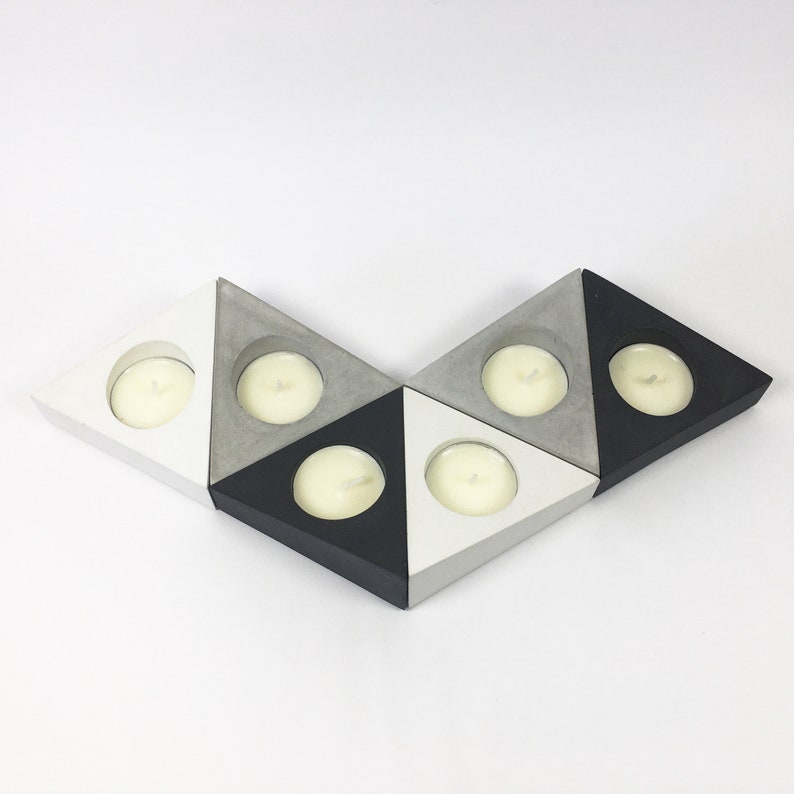 Concrete Candle Holder Tea Light Concrete Candle Holders Etsy