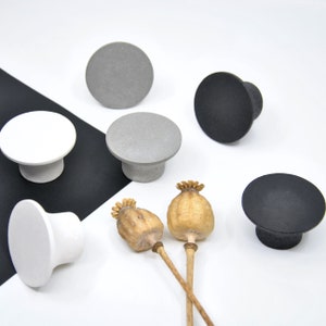 Concrete Knob gray 5 cm (2"), kitchen cabinet knobs, Round Cement handles, Nightstand knobs, drawer knobs, drawer pull, beton möbelknauf