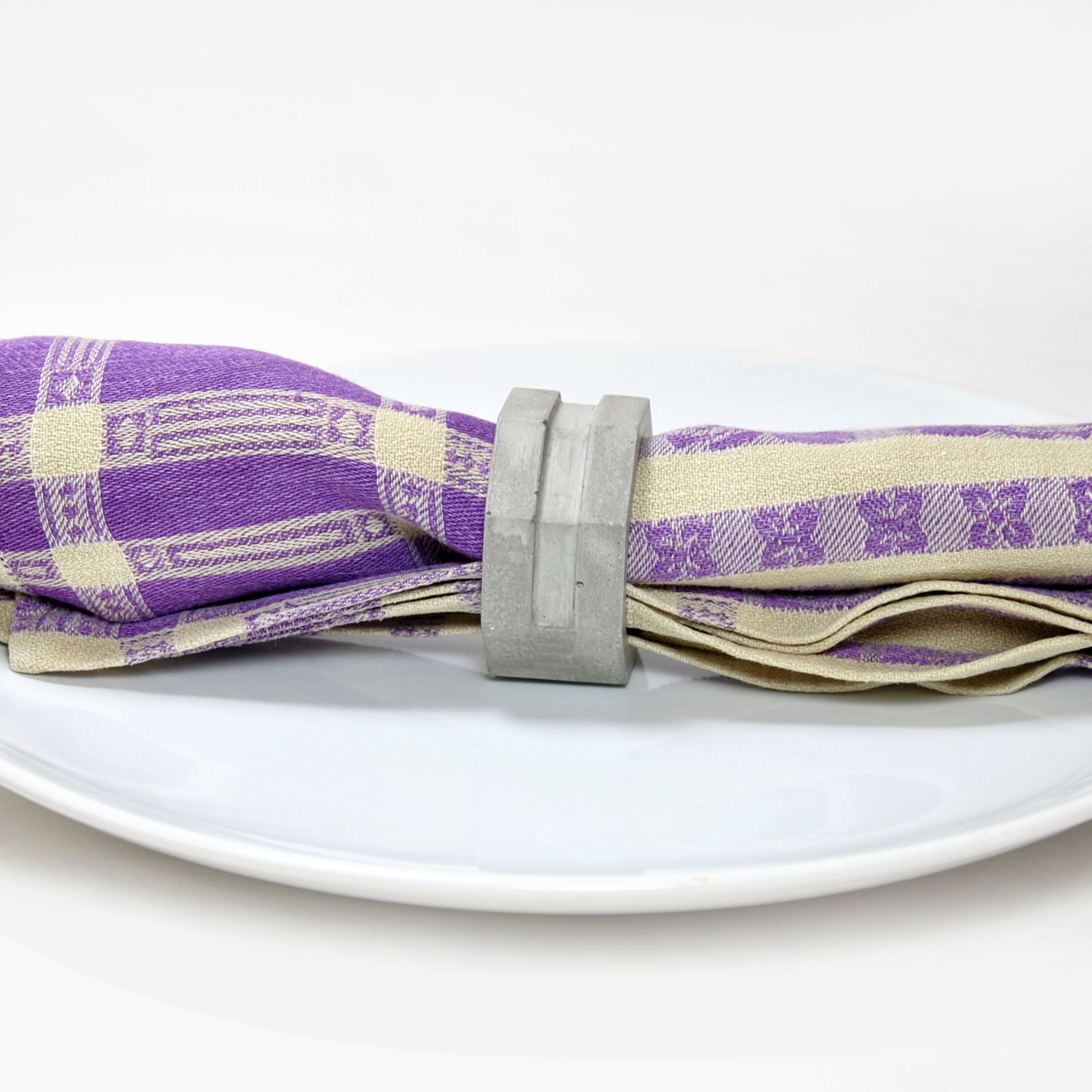 Nutbrown England Stainless Napkin Rings Mid Century Modern Holiday