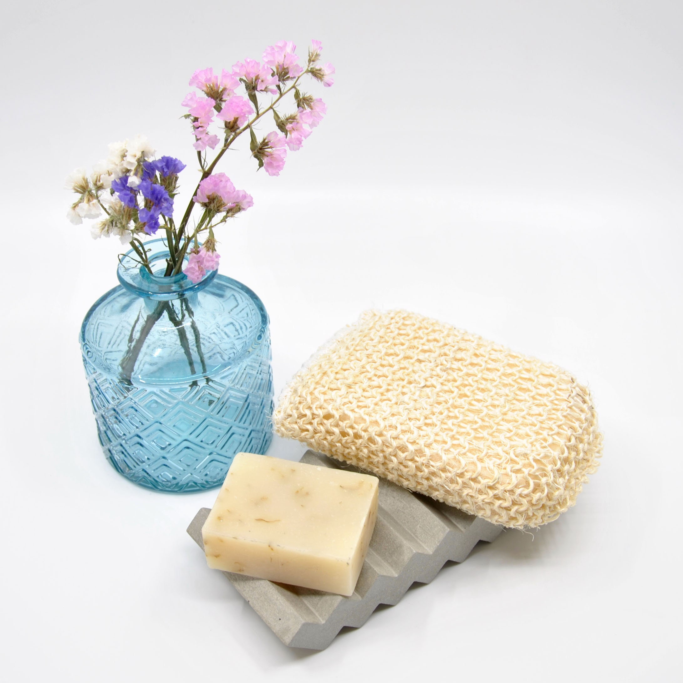 Concrete drain soap dish large soap dish zig zag XL soap Etsy