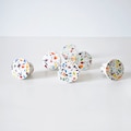 Handmade Terrazzo Cabinet Knob, Recycled Glass, Colorful Round Pull product logo