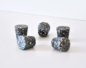 Pomo de terrazo para gabinete, tirador de cajón de hormigón, hecho a mano, con tirador redondo (PRECIO POR UNIDAD)