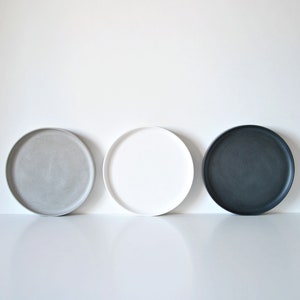 Ronde betonnen lade 20 cm, extra lade, lege zakken, trinket lade, minimale lade, moderne display lade, middenstuk lade