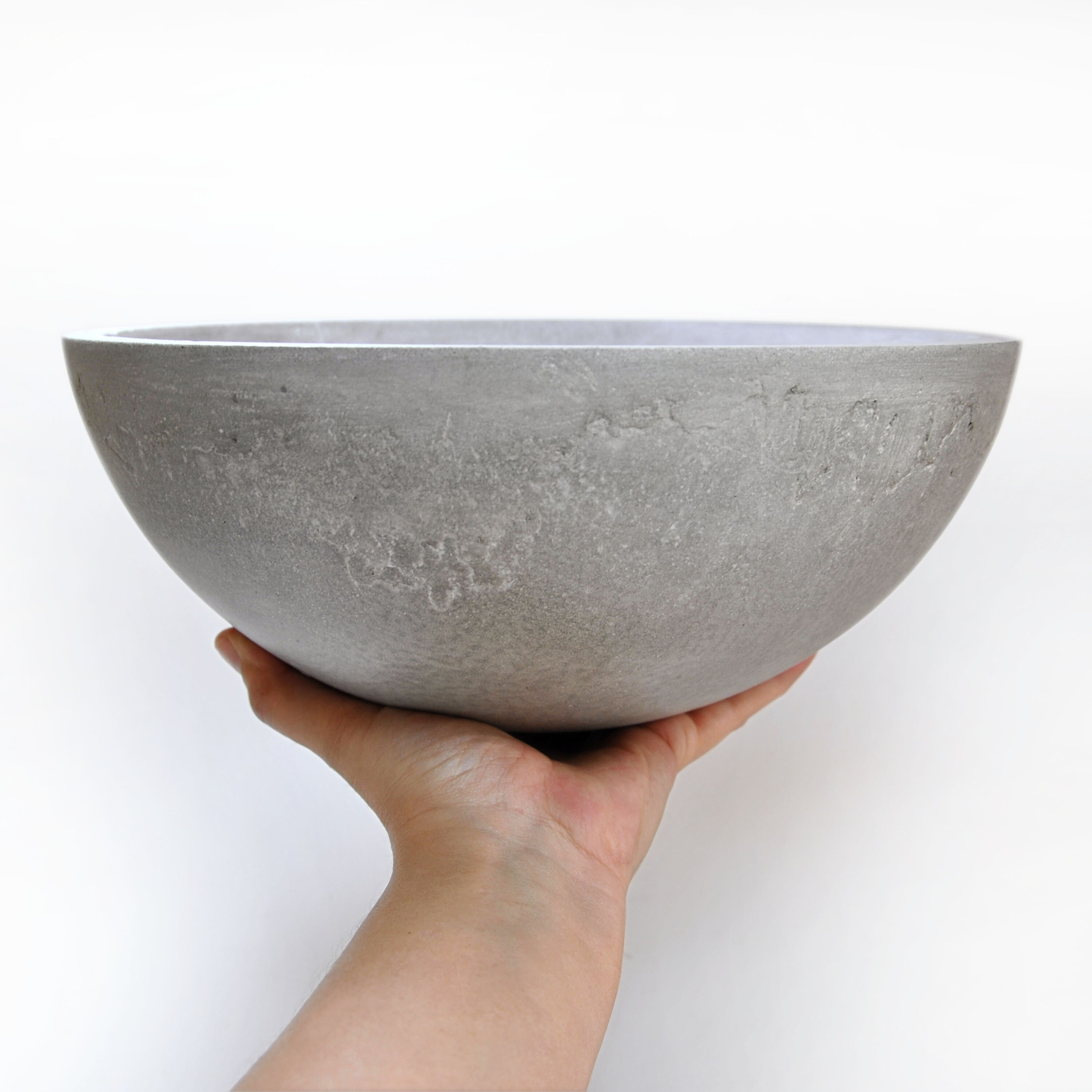Large fruit bowl concrete bowl gray beton fruit bowl Etsy