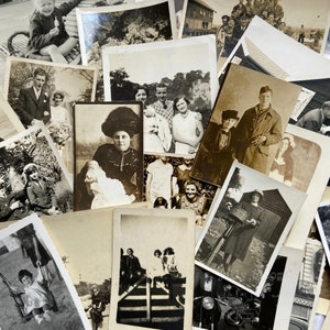 Vintage photos, small snapshots, random pick, people, women, men, children, black white sepia photos, junk journal, scrapbook, crafts