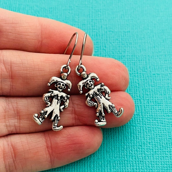 Jester Earrings, Clown Earrings, Circus Themed Jewelry, Clown Jewellery, Cute Earrings, Funny Gift, Novelty Present, Secret Santa Gift Ideas