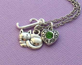 Cat Necklace, Pet Loss Gift, Little Girls Jewelry, Cat Lover Gifts, Cat Gifts, Kids Jewellery, Animal Jewelry, Kitty Cat, Pussycat Necklace