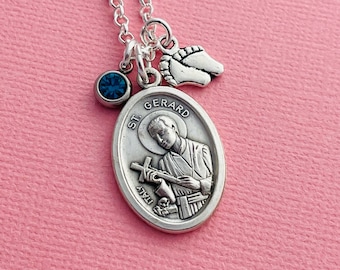 Saint Gerard Necklace, Patron Saint of Fertility, Expectant Mother Gifts, Childbirth Jewelry, Pregnancy Jewellery, St Gerard Majella