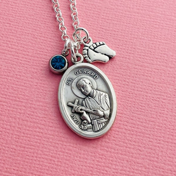 Saint Gerard Necklace, Patron Saint of Fertility, Expectant Mother Gifts, Childbirth Jewelry, Pregnancy Jewellery, St Gerard Majella
