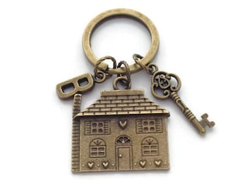 New House Gift, Personalised, Housewarming Gift, House Keychain, New Home Gift, House Warming Present, House Keys Keyring, Realtor Gift