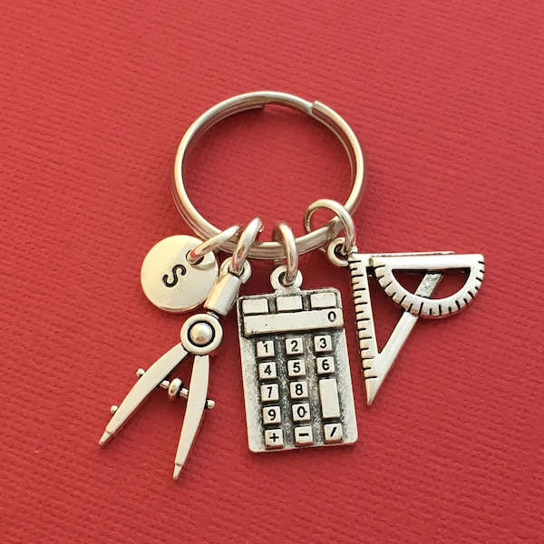 Mathematics Gift, Maths Keyring, Maths Tutor Present, Math Teacher gifts, Maths Student, Maths Graduate, Mathematician Keychain, Calculator