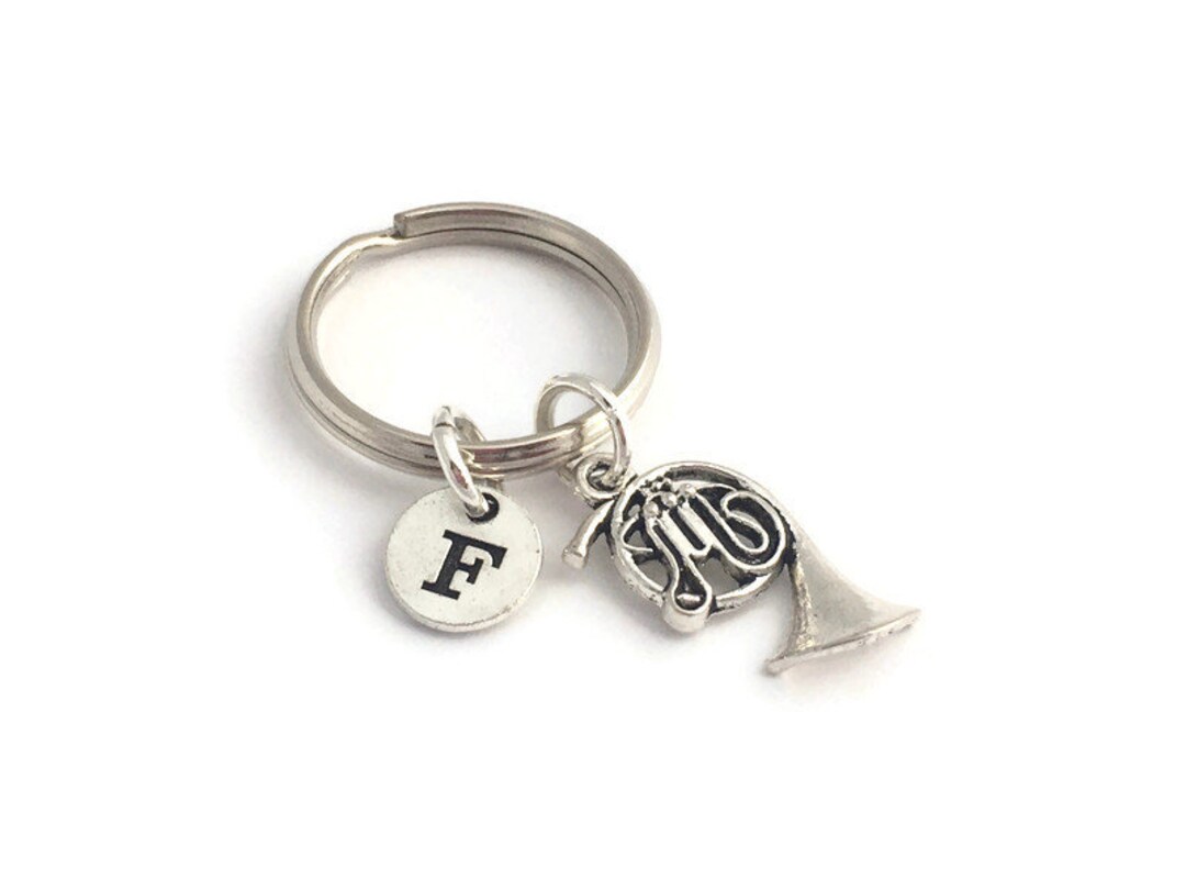 French Horn Gifts, French Horn Keyring, Musician Birthday Gift, Brass