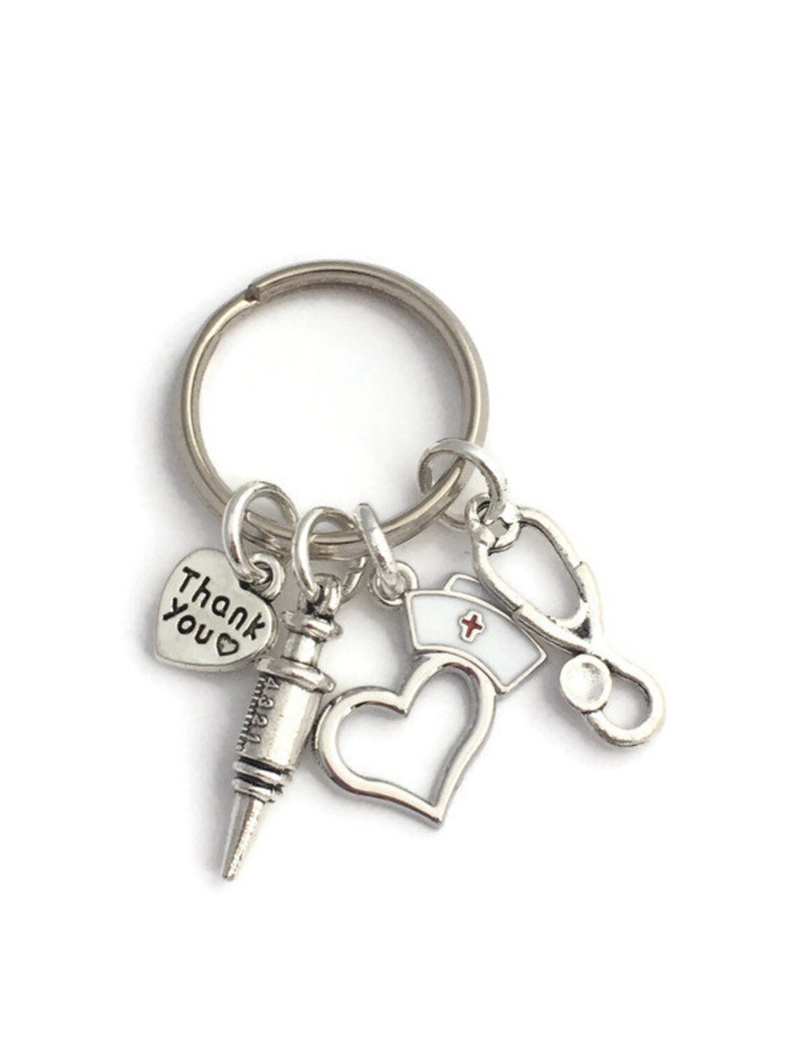 Nurse Keychain Hospital Keyring Thank You Gift Medical Etsy