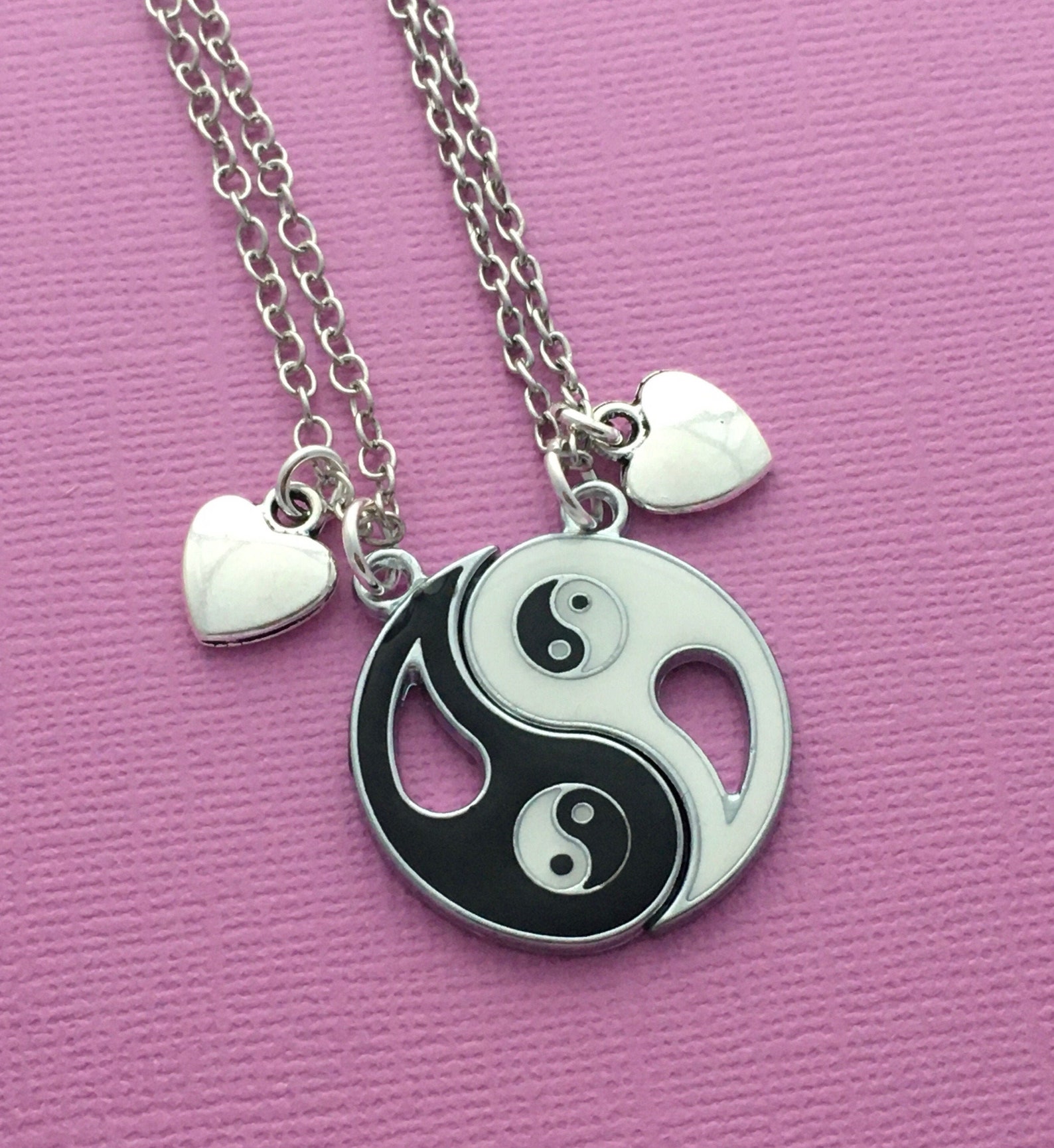 Friendship Necklaces 2 Ying Yang Necklaces Friend Jewellery Etsy