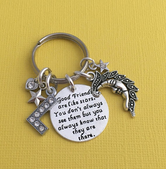 Best Friend Gift Good Friends Are Like Stars Keychain Gifts for