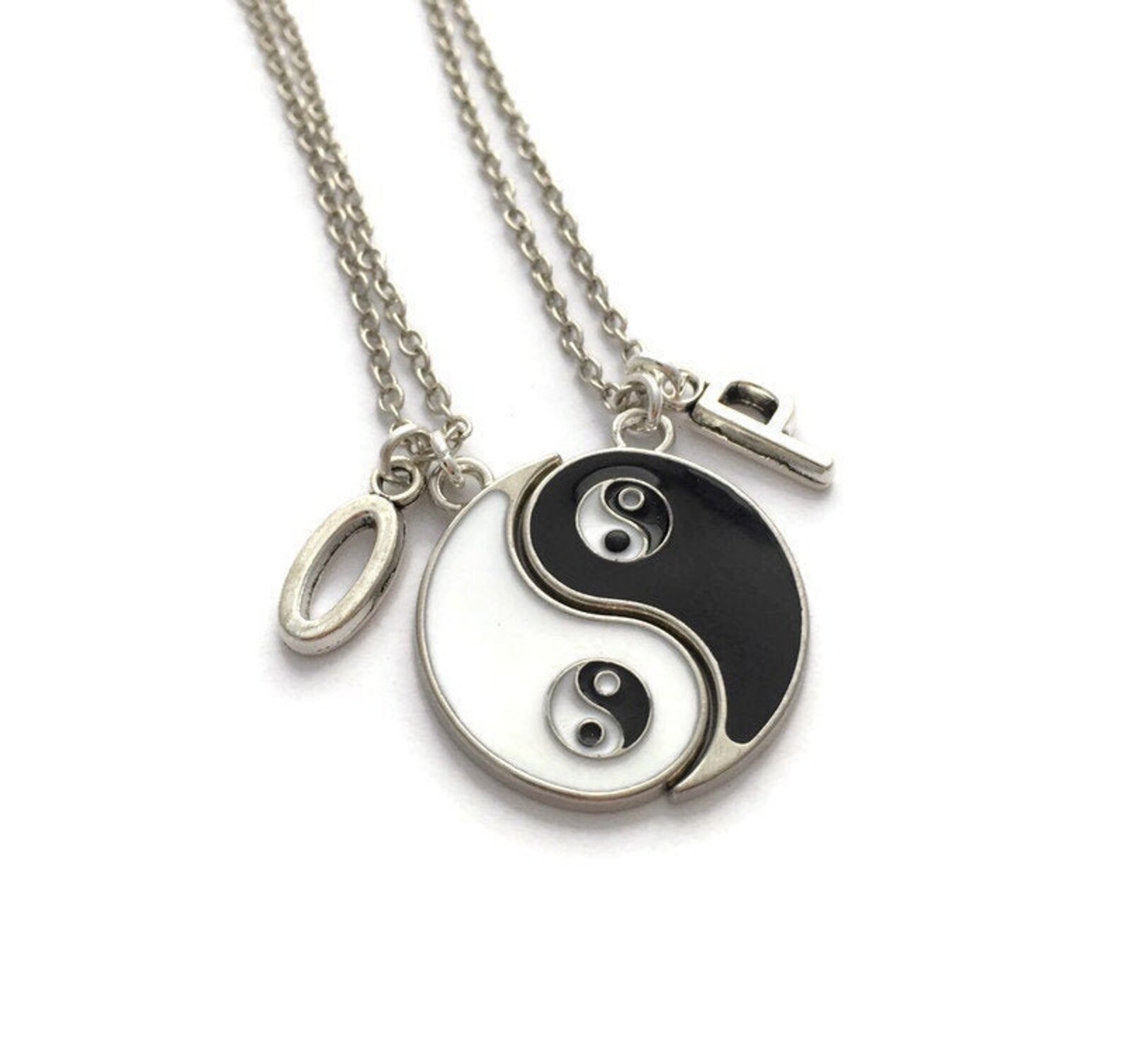 Yin Yang Necklaces Ying Yang Friendship Necklaces 2 Friends Etsy