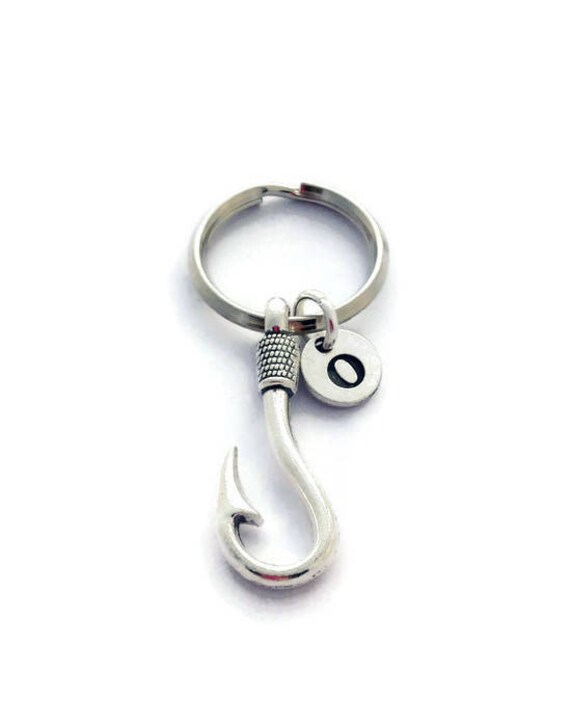 Personalized Keychain Fish Hook Keyring Hooked on You Etsy UK