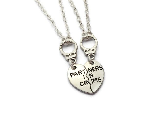 Friendship Necklace for 2 Split Heart Sisters Necklace Partner