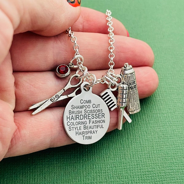 Hairstylist Necklace Etsy