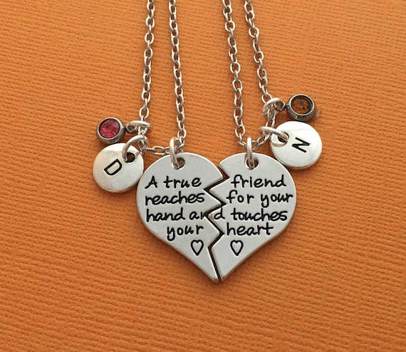 2 Best Friends 2 Friends Necklace 2 Best Friend Gifts Two