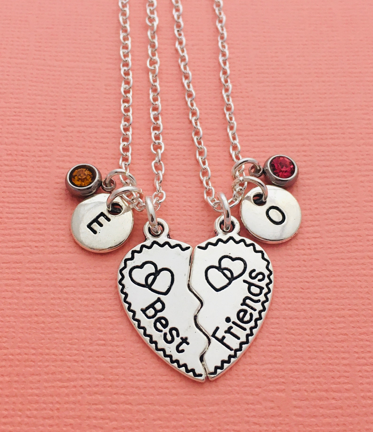 Collar de mejor amigo para 2, collar de amistad para 2, joyería de