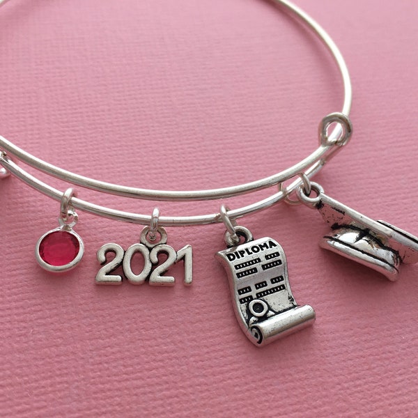 Graduation gift, Graduation bangle, Bracelet for grad student, Graduation gifts, Grad gifts for Her, Sister, Daughter, Niece, Friend