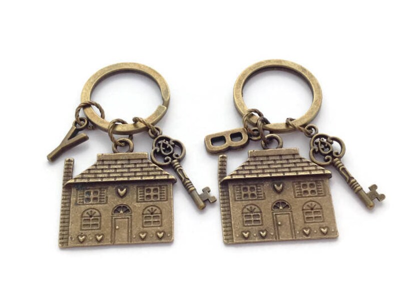 His & Her Set 2 House Keyrings Two Keychains New Home Etsy UK