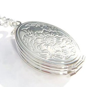 Silver Locket Necklace, Memory Jewellery, Birthday Gift for Mother ...
